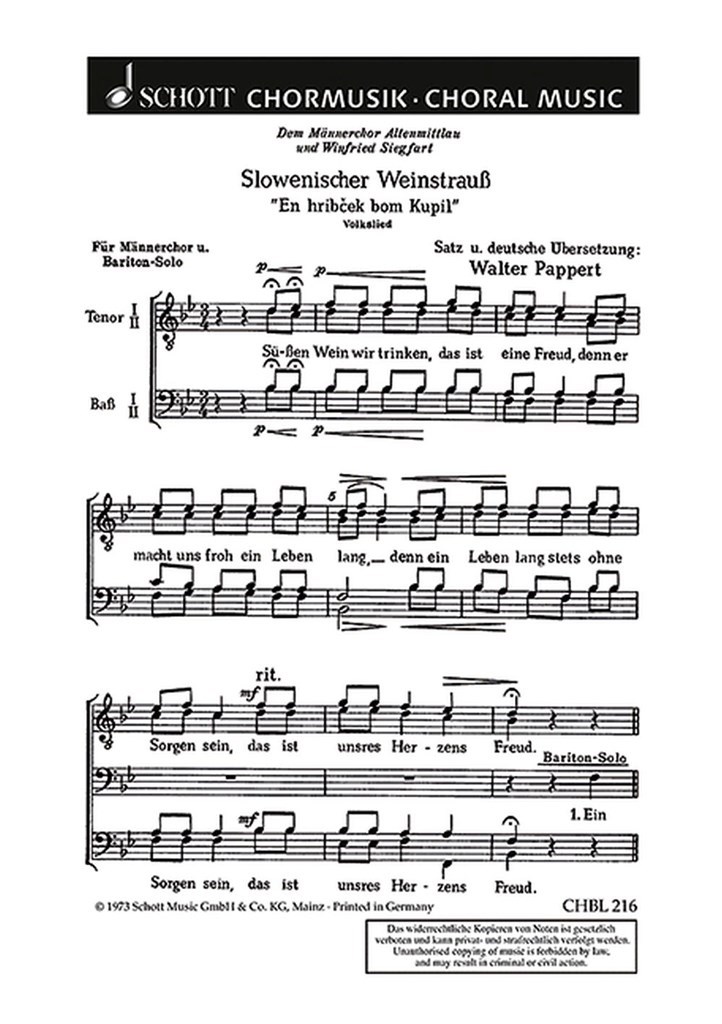 Slowenischer Weinstraus